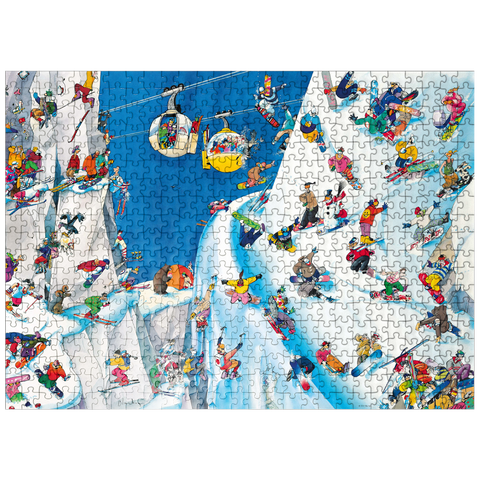 puzzleplate Snowboards - Blachon - Cartoon Classics 500 Jigsaw Puzzle