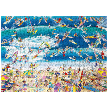 puzzleplate Surfing - Blachon - Cartoon Classics 500 Jigsaw Puzzle