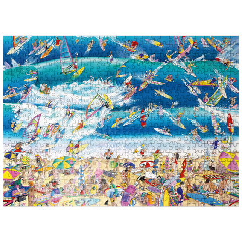 puzzleplate Surfing - Blachon - Cartoon Classics 500 Jigsaw Puzzle