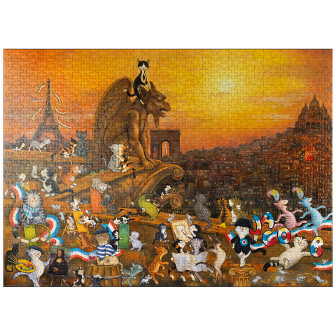 puzzleplate Cats in Paris - Sven Hartmann 1000 Jigsaw Puzzle