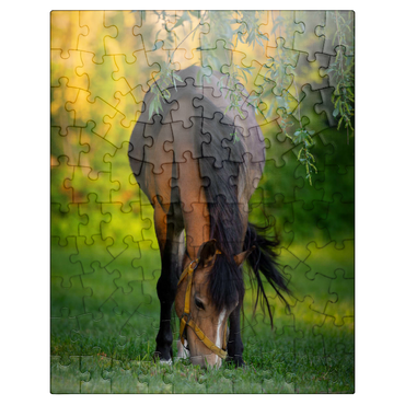 puzzleplate Pony in Garden 100 Jigsaw Puzzle