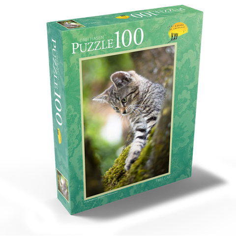 Treecat - cat climbing in tree 100 Jigsaw Puzzle box view1