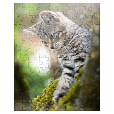 puzzleplate Treecat - cat climbing in tree 100 Jigsaw Puzzle