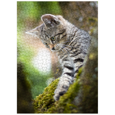 puzzleplate Treecat - cat climbing in tree 500 Jigsaw Puzzle
