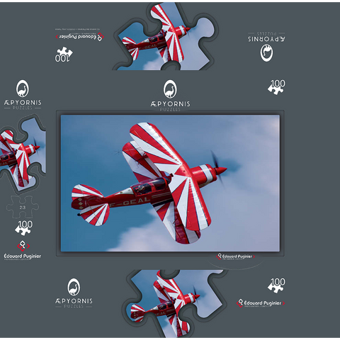 Red and White Pitts S-2B Special 100 Jigsaw Puzzle box 3D Modell