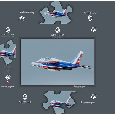 Dassault Dornier Alpha Jet - Patrouille de France 100 Jigsaw Puzzle box 3D Modell