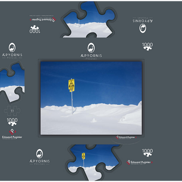 Ski area boundary 1000 Jigsaw Puzzle box 3D Modell