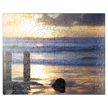puzzleplate Sunset at the Beach 100 Jigsaw Puzzle