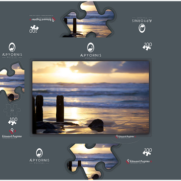 Sunset at the Beach 100 Jigsaw Puzzle box 3D Modell