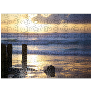 puzzleplate Sunset at the Beach 500 Jigsaw Puzzle
