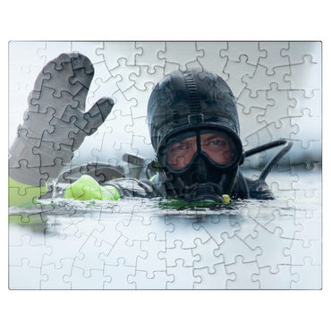 puzzleplate Under Ice Diving 100 Jigsaw Puzzle