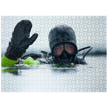 puzzleplate Under Ice Diving 500 Jigsaw Puzzle