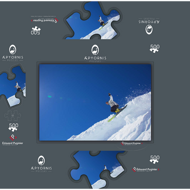 For Ski Love 500 Jigsaw Puzzle box 3D Modell