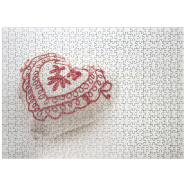 puzzleplate Embroidered Heart 500 Jigsaw Puzzle
