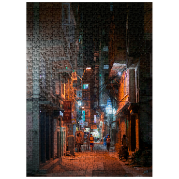 puzzleplate Kathmandu by night 500 Jigsaw Puzzle