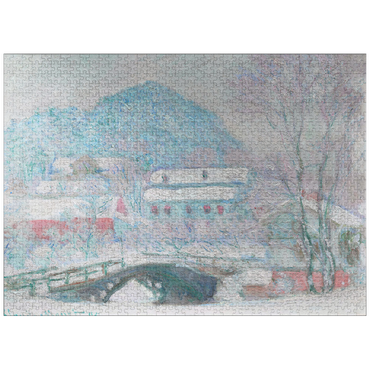 puzzleplate Sandvika, Norway (1895) by Claude Monet 1000 Jigsaw Puzzle