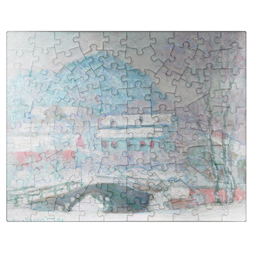 puzzleplate Sandvika Norway 1895 by Claude Monet 100 Jigsaw Puzzle