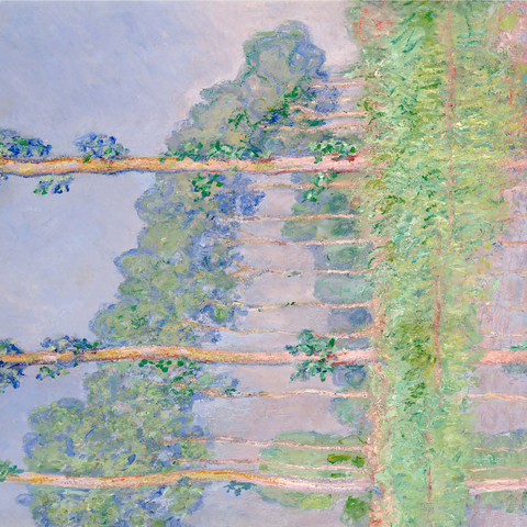 Claude Monet's Poplars, Pink Effect (1891) 1000 Jigsaw Puzzle 3D Modell