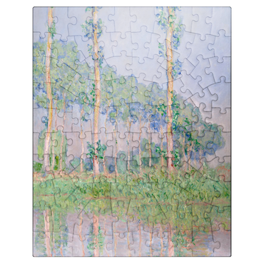 puzzleplate Claude Monets Poplars Pink Effect 1891 100 Jigsaw Puzzle