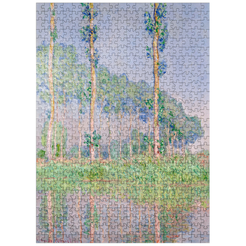 puzzleplate Claude Monets Poplars Pink Effect 1891 500 Jigsaw Puzzle