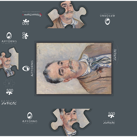 Portrait of Monsieur Coquette Father 1880 by Claude Monet 500 Jigsaw Puzzle box 3D Modell