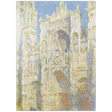 puzzleplate Rouen Cathedral, West Façade, Sunlight (1894) by Claude Monet 1000 Jigsaw Puzzle