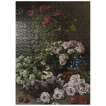 puzzleplate Spring Flowers 1864 by Claude Monet 500 Jigsaw Puzzle