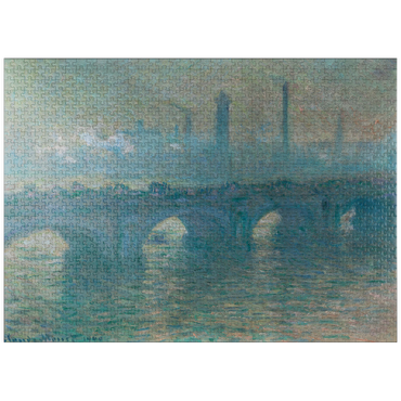 puzzleplate Waterloo Bridge, Gray Weather (1900) by Claude Monet 1000 Jigsaw Puzzle