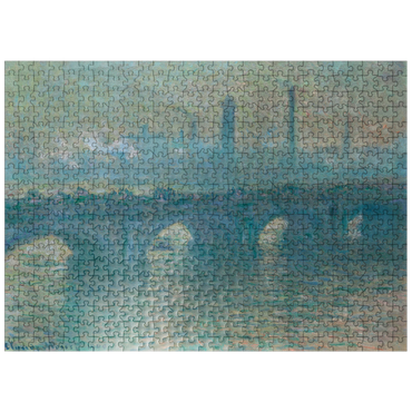 puzzleplate Waterloo Bridge Gray Weather 1900 by Claude Monet 500 Jigsaw Puzzle