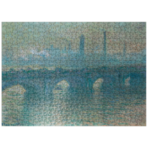 puzzleplate Waterloo Bridge Gray Weather 1900 by Claude Monet 500 Jigsaw Puzzle