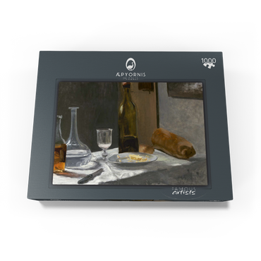 Still Life with Bottle, Carafe, Bread, and Wine (1862 -1863) by Claude Monet 1000 Jigsaw Puzzle box view1