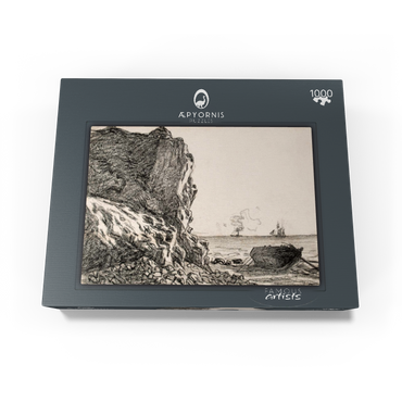 Cliffs and Sea, Sainte-Adresse (1864) by Claude Monet 1000 Jigsaw Puzzle box view1