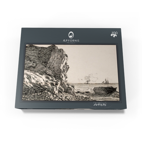 Cliffs and Sea Sainte-Adresse 1864 by Claude Monet 100 Jigsaw Puzzle box view1