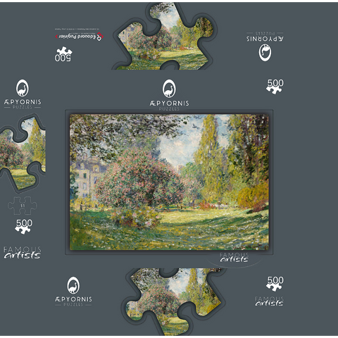 Landscape The Parc Monceau 1876 by Claude Monet 500 Jigsaw Puzzle box 3D Modell