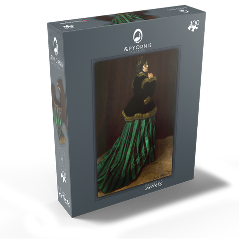 Claude Monets Camille The Woman in the Green Dress 1866 100 Jigsaw Puzzle box view1