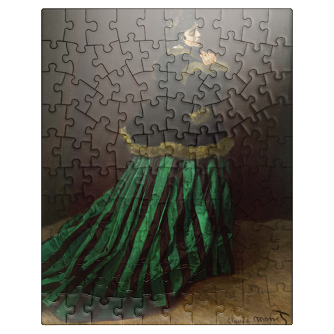 puzzleplate Claude Monets Camille The Woman in the Green Dress 1866 100 Jigsaw Puzzle
