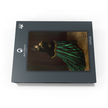 Claude Monets Camille The Woman in the Green Dress 1866 500 Jigsaw Puzzle box view1