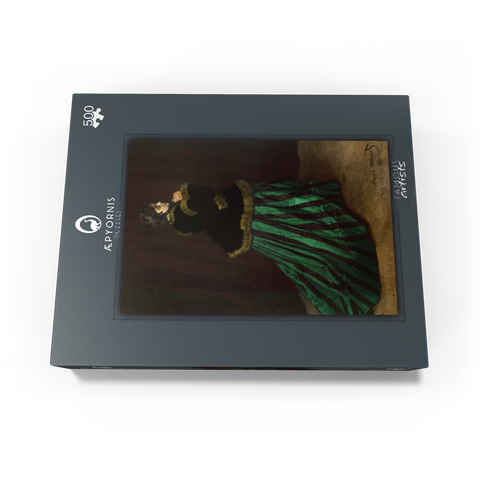 Claude Monets Camille The Woman in the Green Dress 1866 500 Jigsaw Puzzle box view1