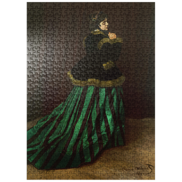puzzleplate Claude Monets Camille The Woman in the Green Dress 1866 500 Jigsaw Puzzle