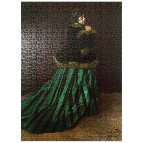 puzzleplate Claude Monets Camille The Woman in the Green Dress 1866 500 Jigsaw Puzzle