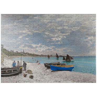 puzzleplate The Beach at Sainte-Adresse (1867) by Claude Monet 1000 Jigsaw Puzzle