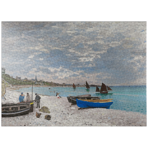 puzzleplate The Beach at Sainte-Adresse (1867) by Claude Monet 1000 Jigsaw Puzzle