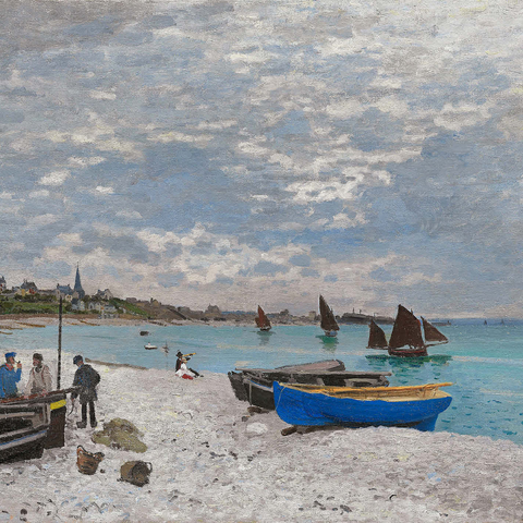 The Beach at Sainte-Adresse (1867) by Claude Monet 1000 Jigsaw Puzzle 3D Modell
