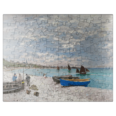 puzzleplate The Beach at Sainte-Adresse 1867 by Claude Monet 100 Jigsaw Puzzle