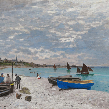 The Beach at Sainte-Adresse 1867 by Claude Monet 100 Jigsaw Puzzle 3D Modell