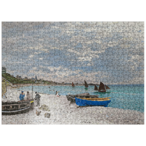 puzzleplate The Beach at Sainte-Adresse 1867 by Claude Monet 500 Jigsaw Puzzle