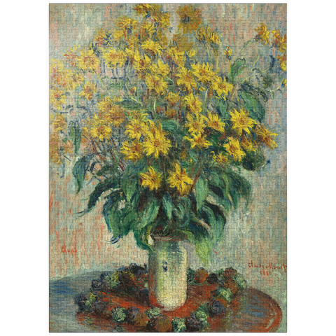 puzzleplate Jerusalem Artichoke Flowers (1880) by Claude Monet 1000 Jigsaw Puzzle