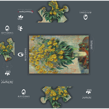 Jerusalem Artichoke Flowers 1880 by Claude Monet 100 Jigsaw Puzzle box 3D Modell