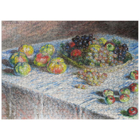 puzzleplate Apples and Grapes 1880 by Claude Monet 500 Jigsaw Puzzle