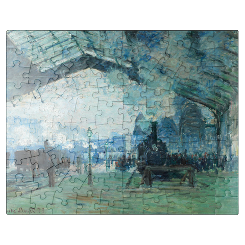 puzzleplate Arrival of the Normandy Train Gare Saint-Lazare 1887 by Claude Monet 100 Jigsaw Puzzle